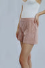 Blush Pink Vegan Suede Shorts