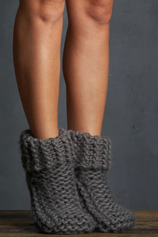 Knit Slippers Charcoal