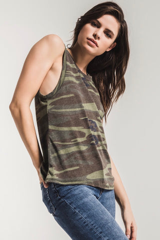 Camo Muscle Tank in Green