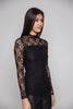 Black Lace Top Long Sleeve