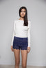 Eyelet Shorts Blue