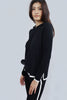 Black Pom Sweat Top