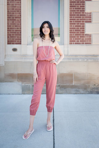 Maya Strapless Jumper Coral