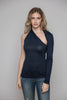 One Shoulder Top in Dark Blue