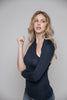 One Shoulder Top in Dark Blue