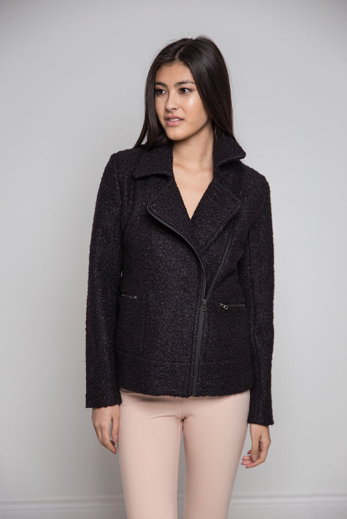 Black short teddy coat clearance