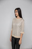Beige Gold Knit Top with Cami