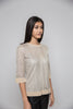 Beige Gold Knit Top with Cami