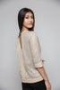 Beige Gold Knit Top with Cami