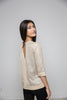 Beige Gold Knit Top with Cami