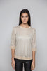 Beige Gold Knit Top with Cami