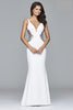 Glamorous White Embellished Beaded Dress