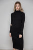 Elbow Cut Turtle Neck Dress