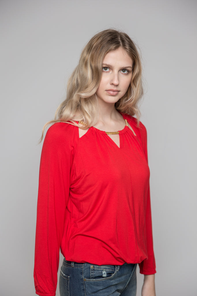 Red Shirt Metal Accents