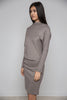 Angled Rusched Dress in Slate