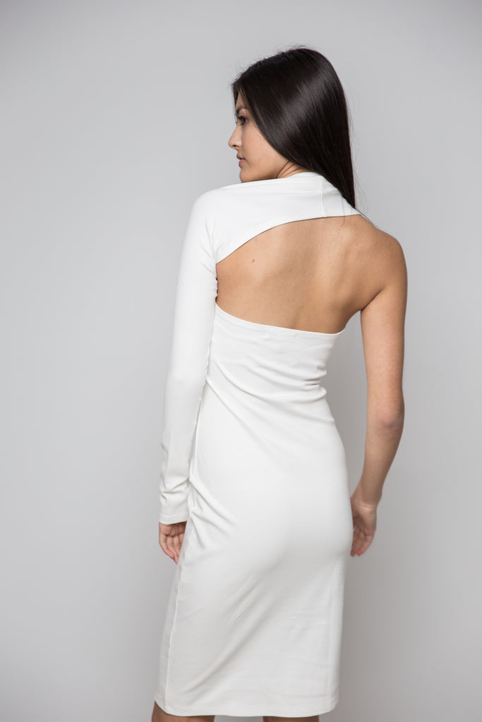 Missguided white one deals shoulder dress